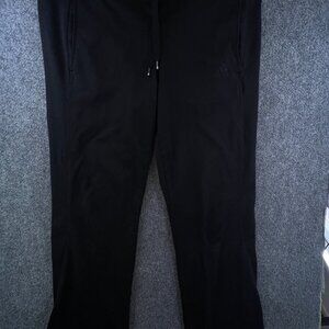 Adidas Sweatpants Womens Medium Joggers Lounge Drawstring Athletic Black Fleece